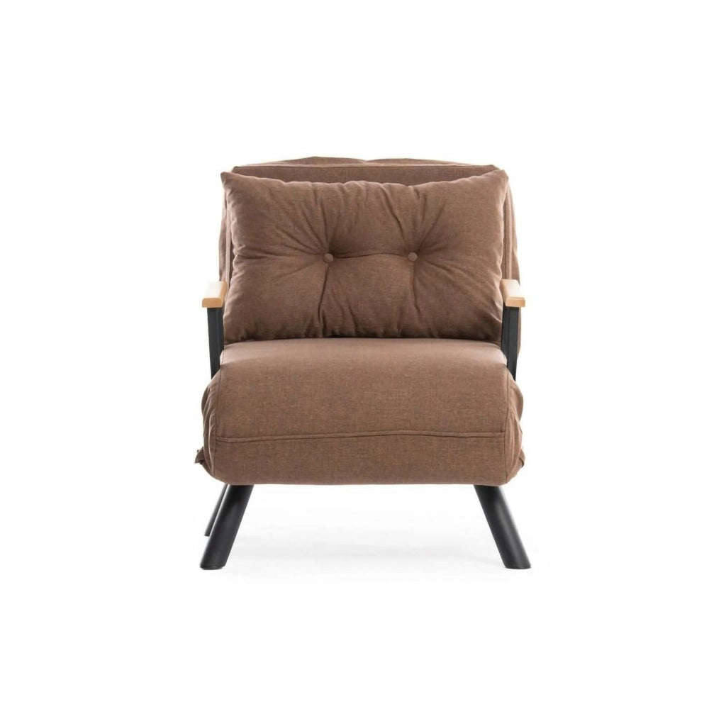 Poltroncina Keoni, Poltrona Reclinabile, 60x78x78h cm Marrone Sabbia