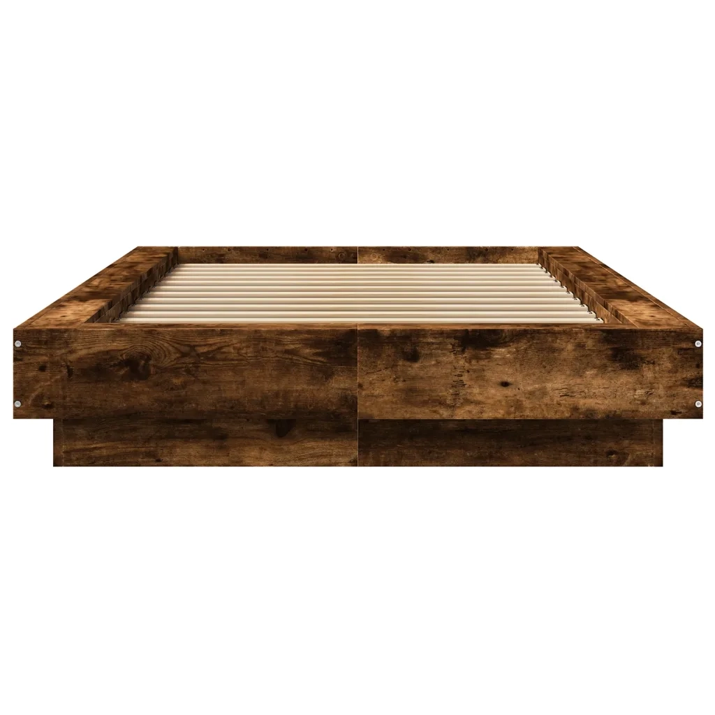Giroletto con Luci LED Rovere Fumo 100x200 cm Legno Multistrato 3281116