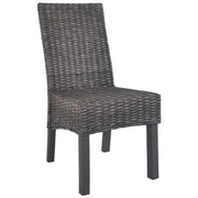 Sedie da Pranzo 2 pz Marroni in Rattan Kubu e Legno di Mogano 246655