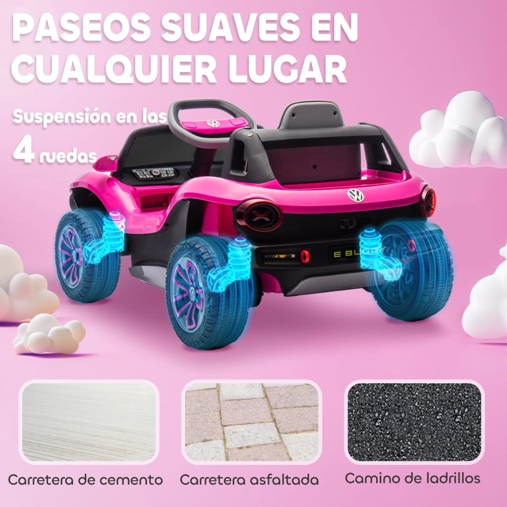 Macchina Elettrica Bambini Volkswagen ¨C Minimal ¨C Rosa 12V Telecomando