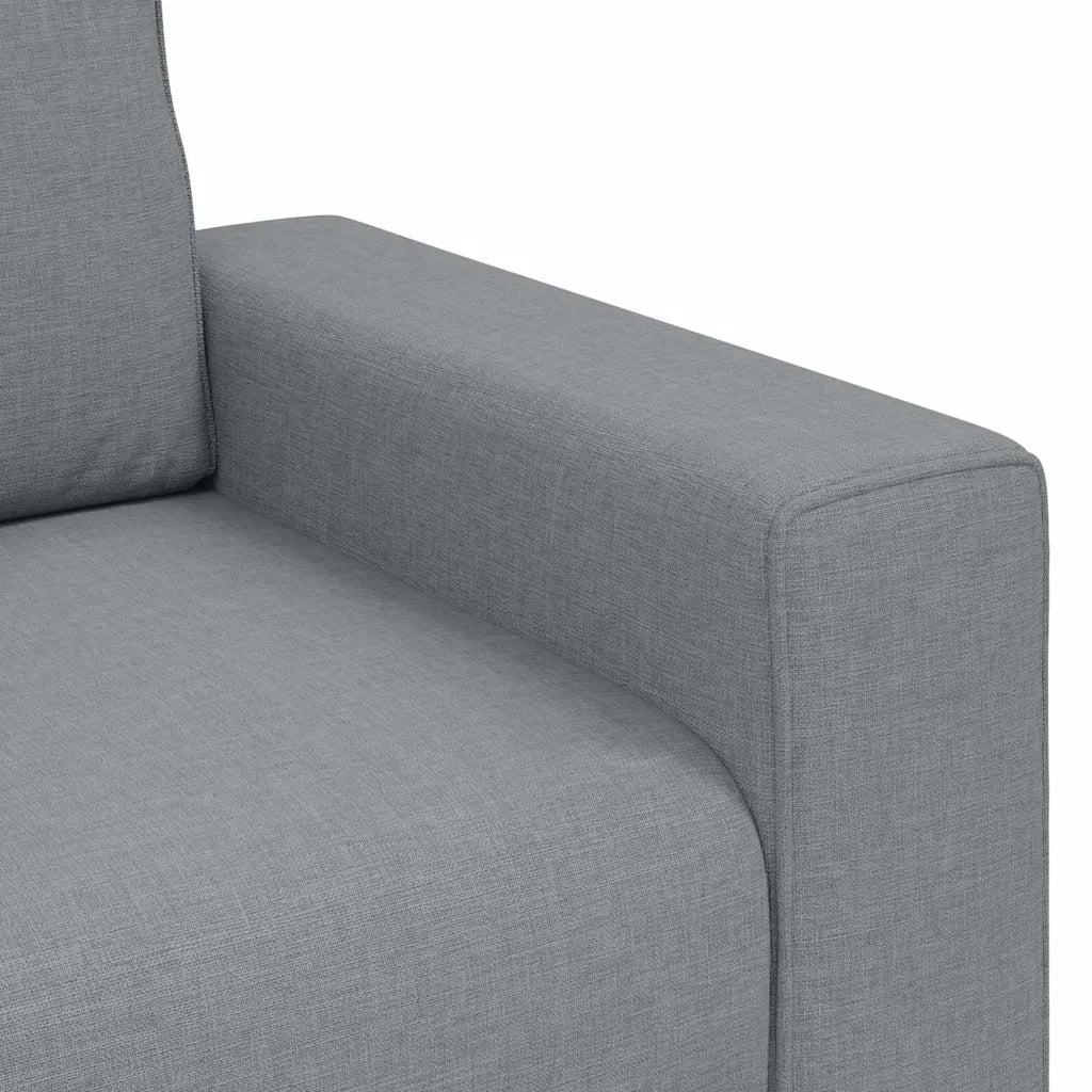 Divano a 3 Posti Grigio Chiaro 180 cm in Tessuto