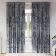 Tende in velluto 2 pz con occhielli grigio argento 260x140 cm