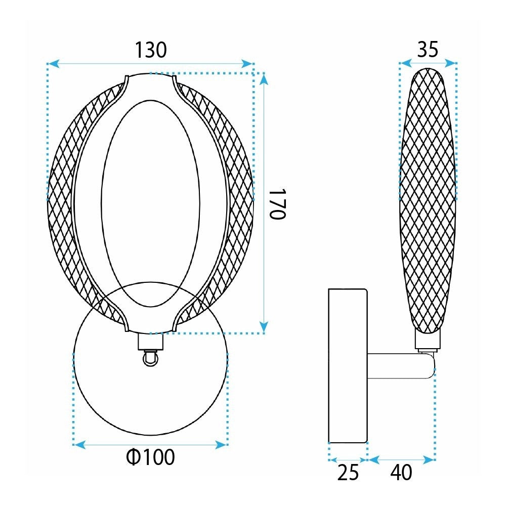 Applique Da Parete Led G174-w Gold