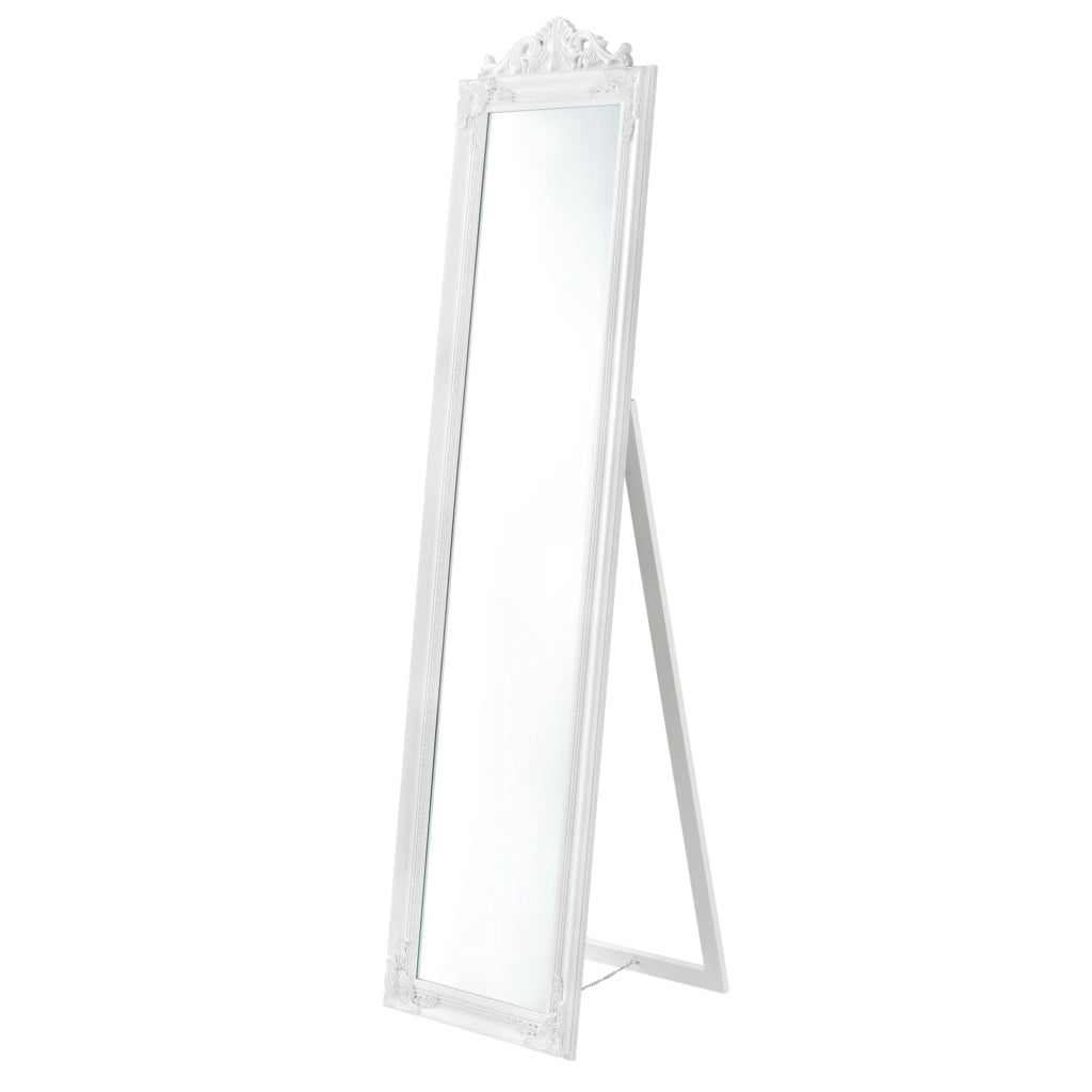Specchio da terra inclinabile 160 x 40 cm bianco opaco 03_0007961