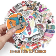 100 Sticker per Skateboard e Laptop - Vinile Idrorepellente - Scrapbooking, Auto, Bagaglio - Regalo per Bambini, Adolescenti, Adulti