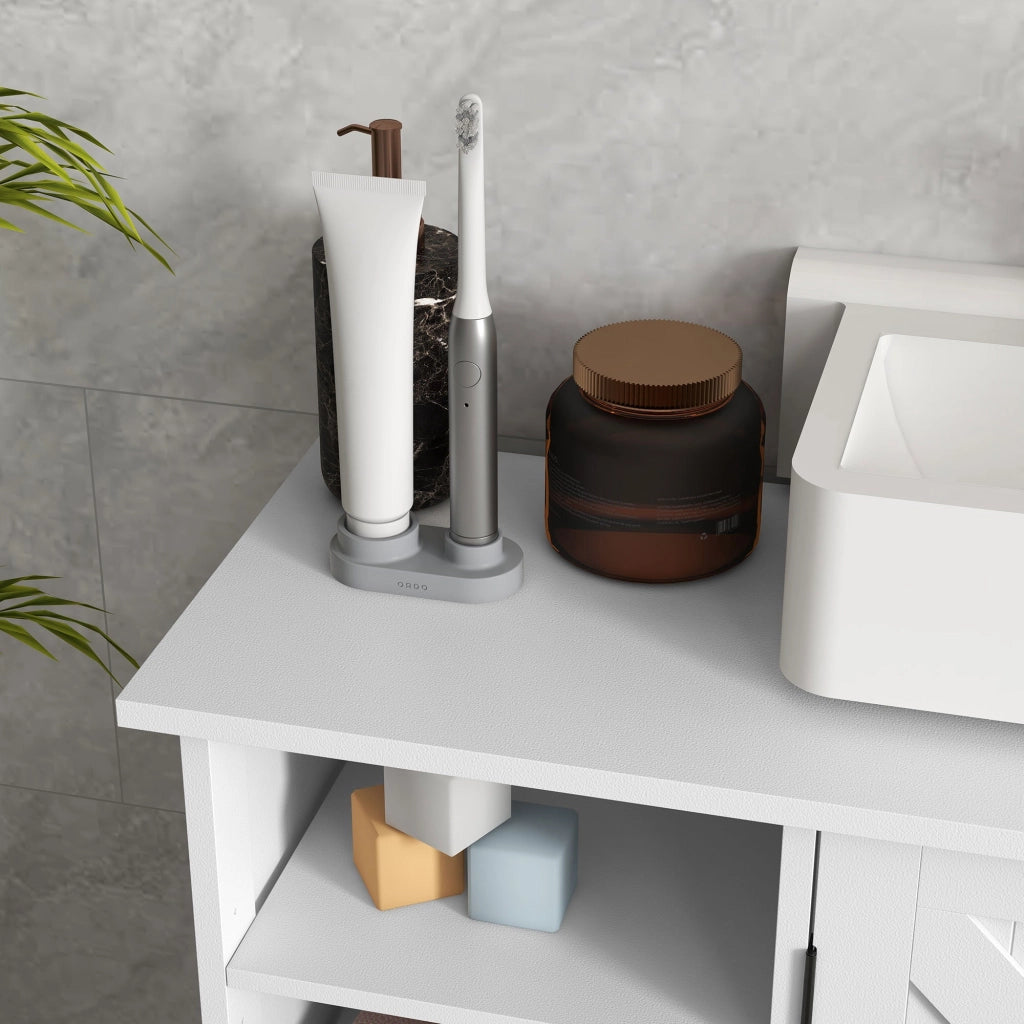 Mobile Sottolavello da Bagno 90x30x60 cm in Legno Bianco