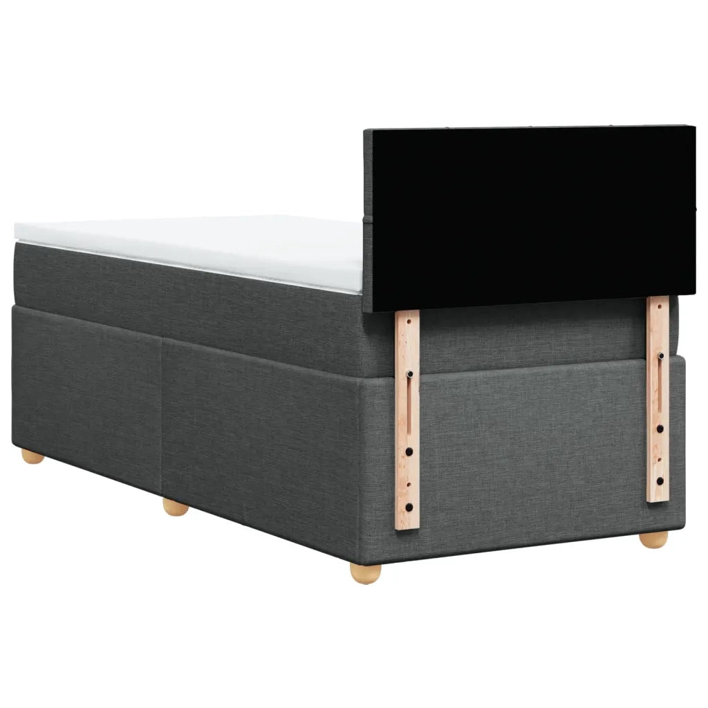 Giroletto a Molle con Materasso Grigio Scuro 100x200 cm Tessuto 3288892
