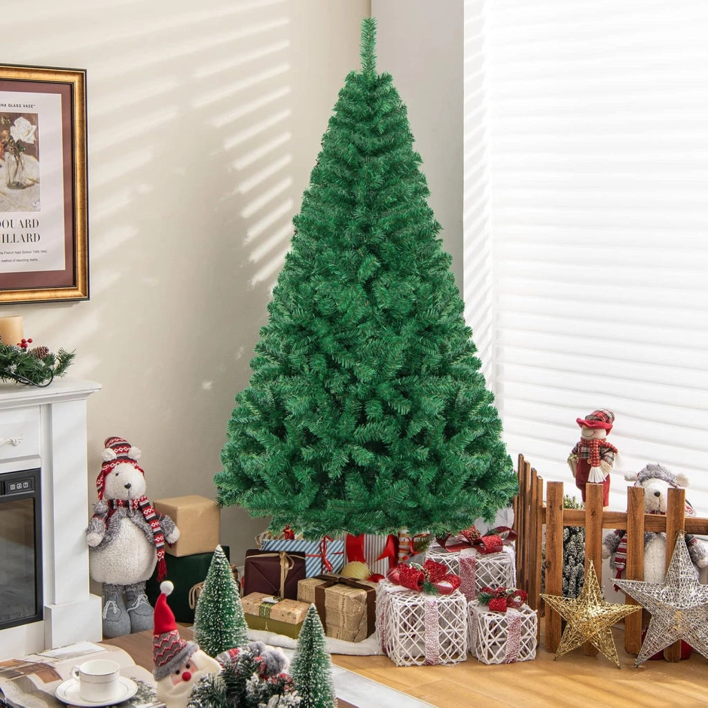Albero di Natale Verde 150/180/210/240 cm Folto Sintetico, Albero di Natale per Feste, Case, Uffici, Negozi, Bar, Supporto in Ferro, Rami Spessi (180 cm)