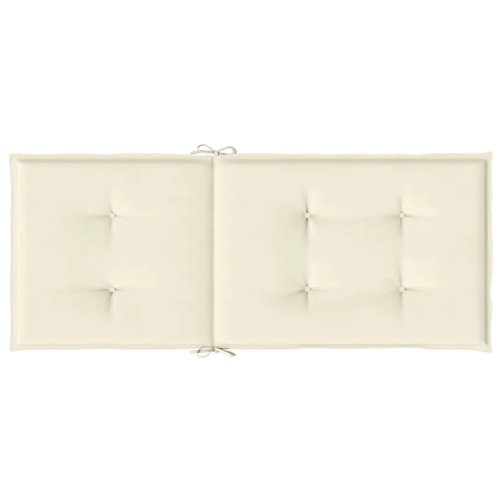 2 pz Cuscini per Sedie da Giardino Crema 120x50x3 cm  cod mxl 48366