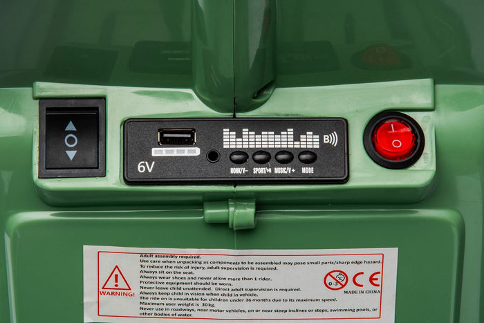 Piaggio Vespa con Sidecar Small Elettrica 6V per Bambini Verde