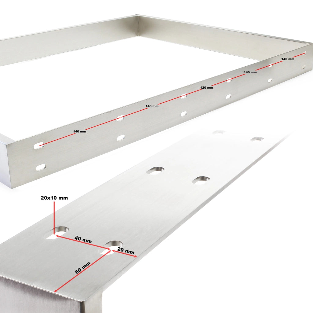 Telaio da tavolo 80x73cm in acciaio inox Struttura base per tavolo