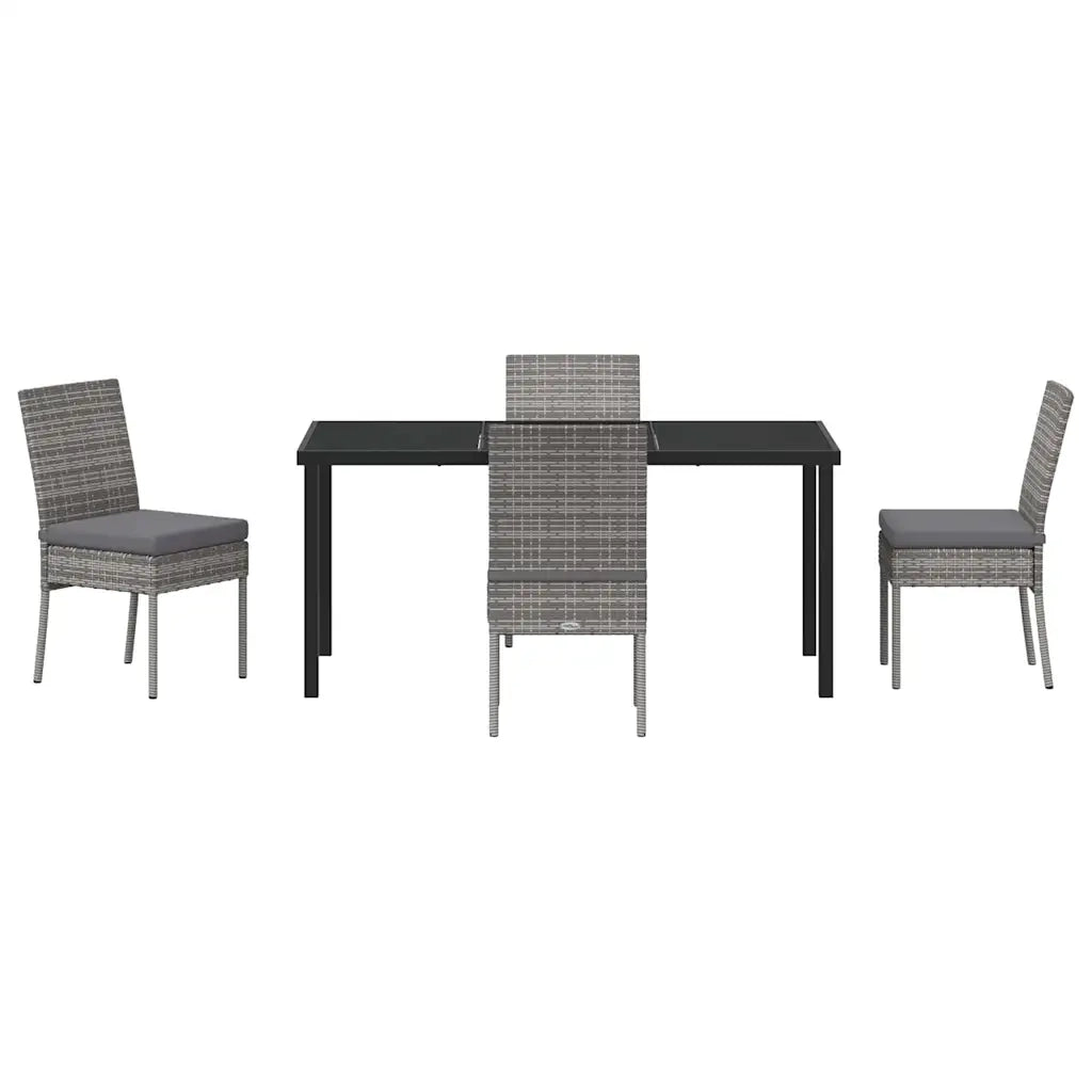 Set da Pranzo per Giardino 5 pcs Grigio 3379215