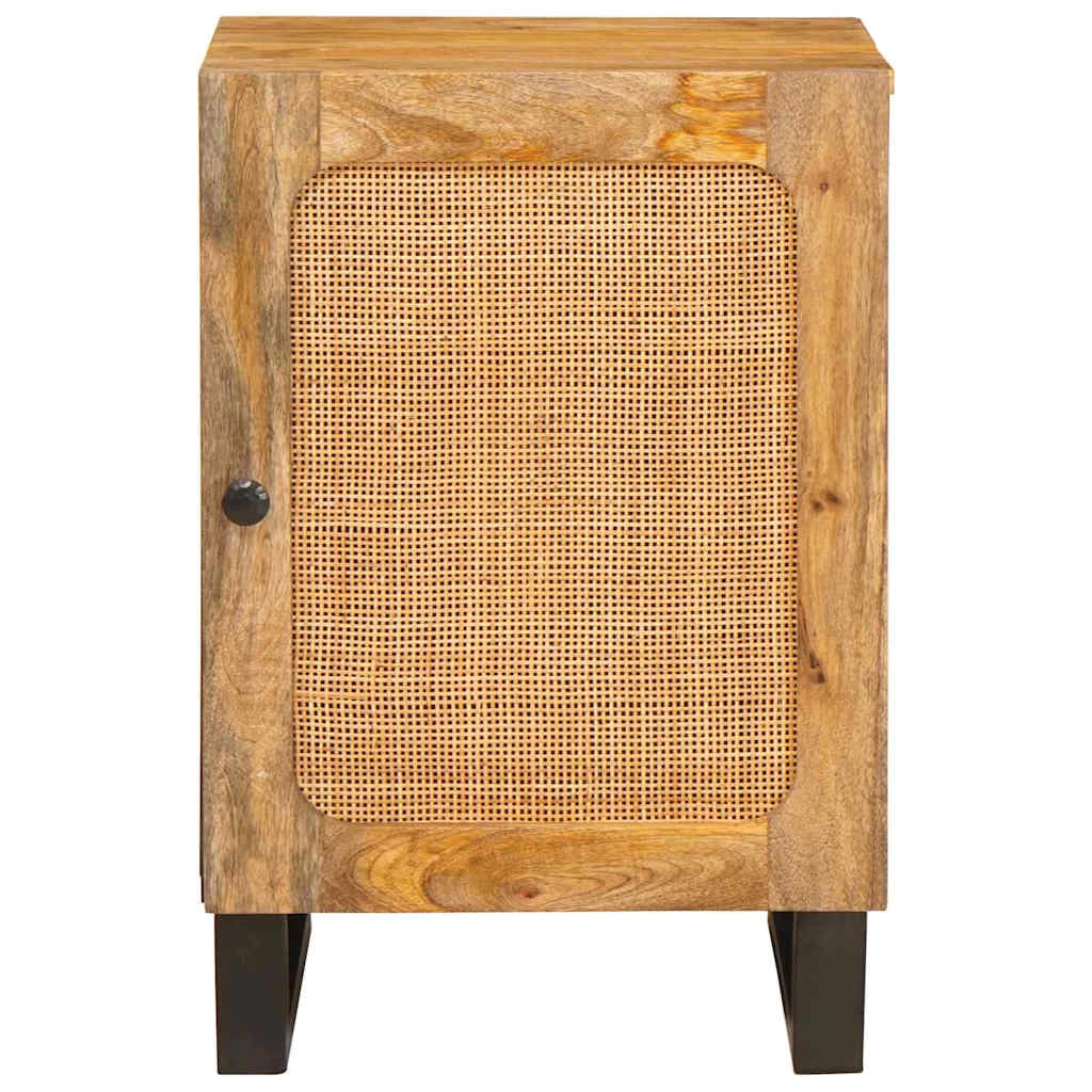 Mobiletto da bagno rettangolare moderno con ripiani 38 x 33 x 58 cm in legno di mango marrone 02_0057795