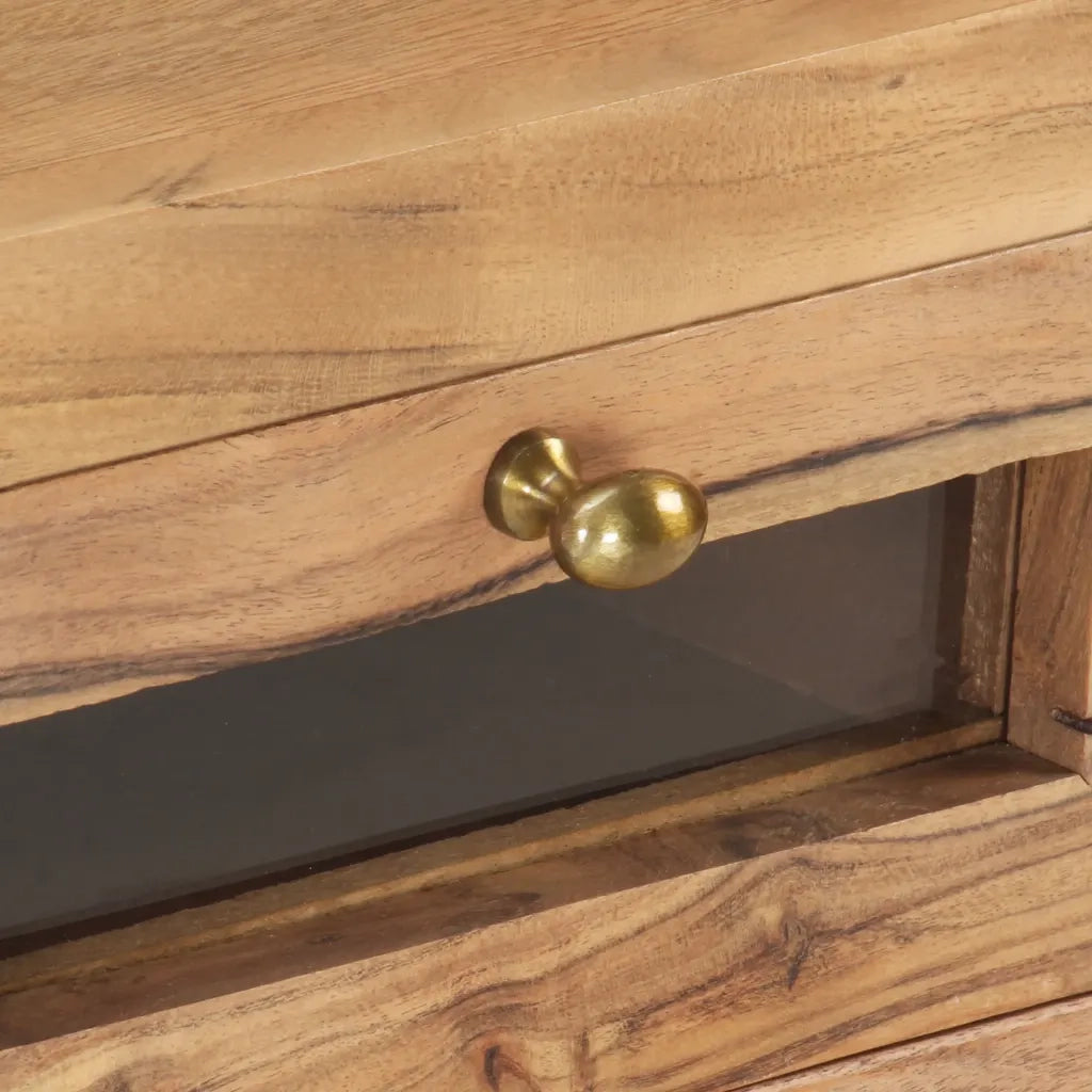 Mobile Porta TV 110x30x40 cm in Legno Massello di Acacia 323503