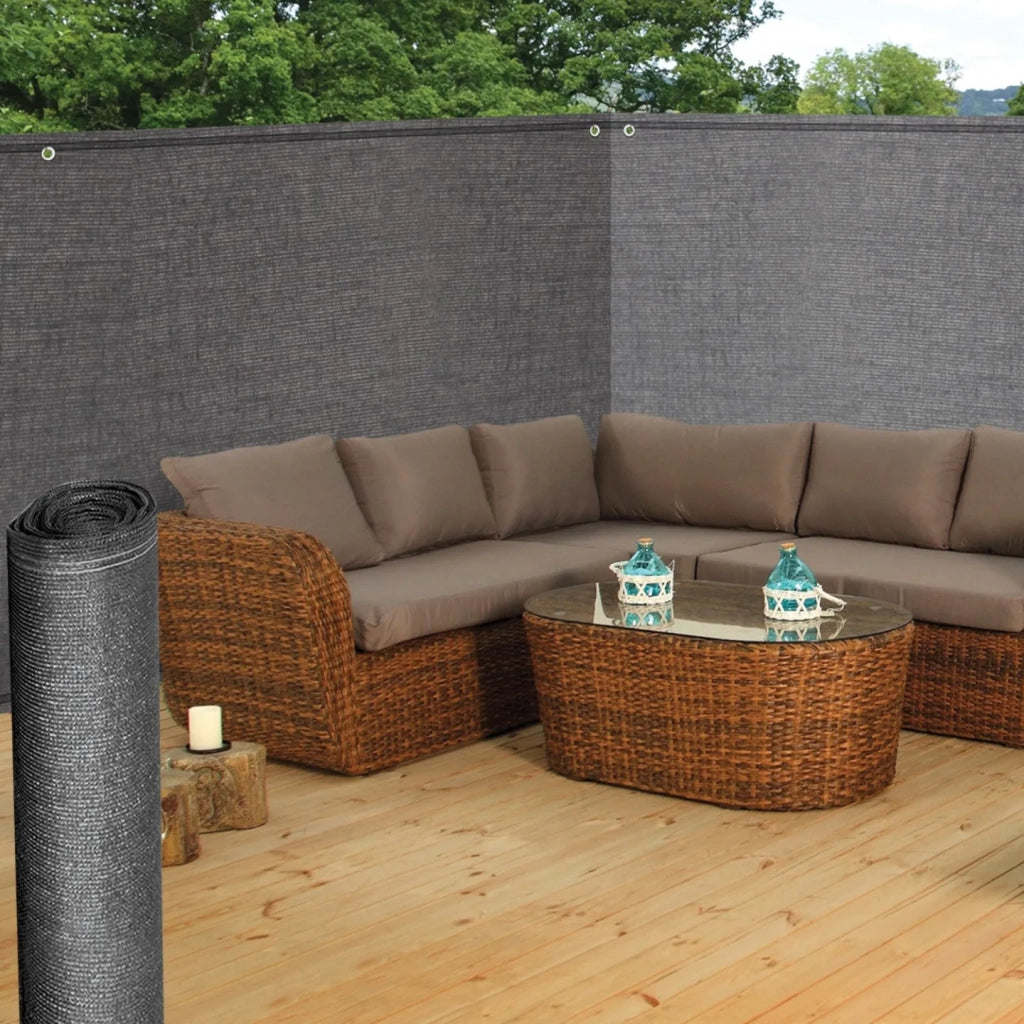 ProBache - Rete ombreggiante 2x10m, telo rotolo per recinzione giardino 220g/m², grigio