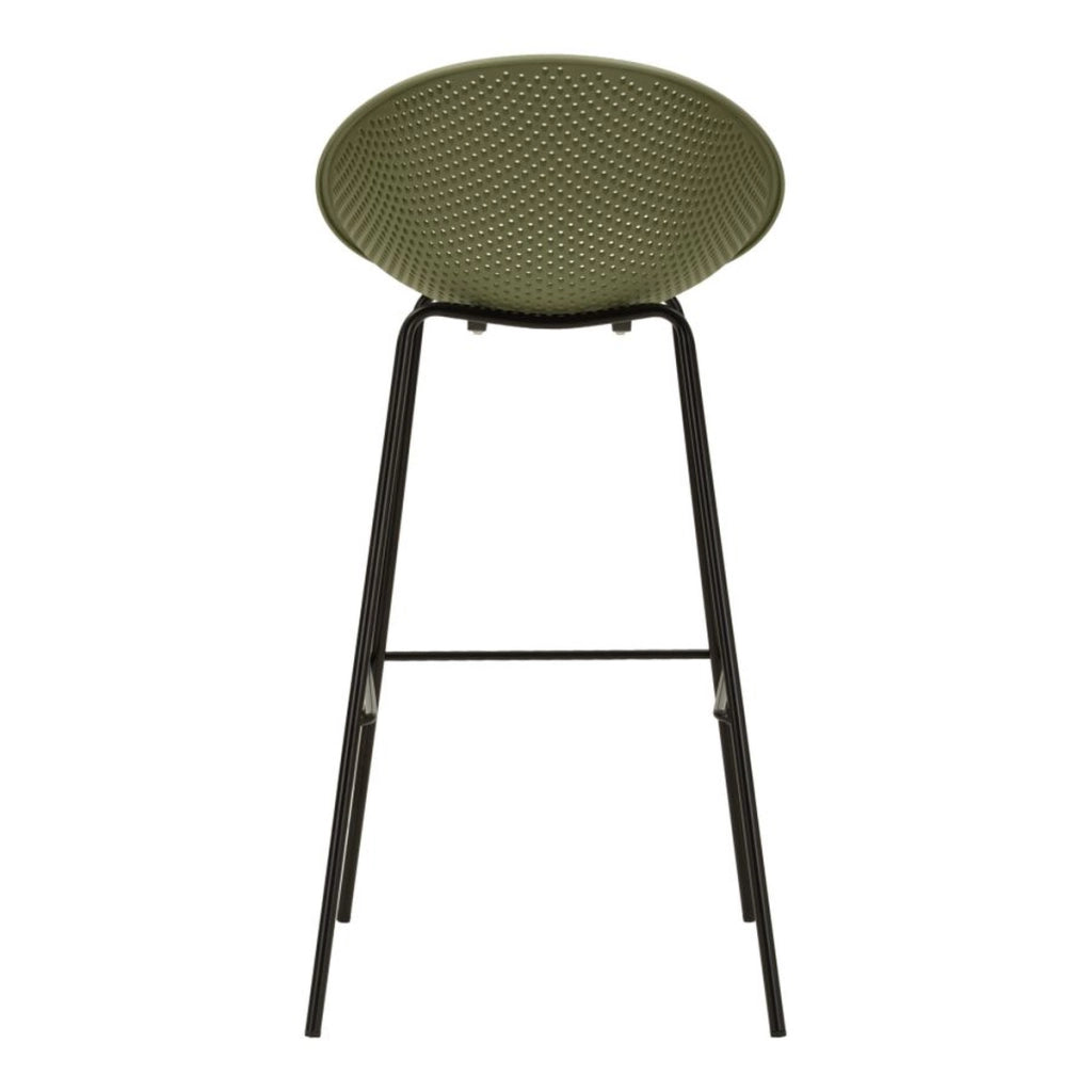 Set di 2 Sgabelli Alti VKH1089, Verde, Metallo, 50x50x98 cm