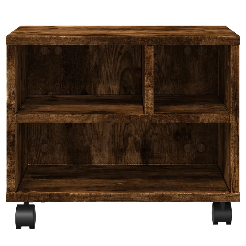 Supporto per stampante scrivania/mobile scrivania con ruote 41 x 32 x 34,5 cm marrone 02_0044742