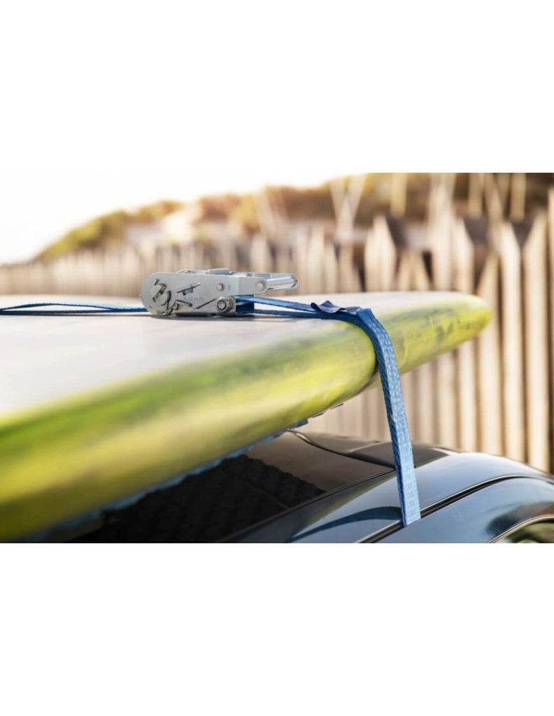 Cinghia a cricchetto 6 m con ganci JJ, blu, 35 mm – THIRARD