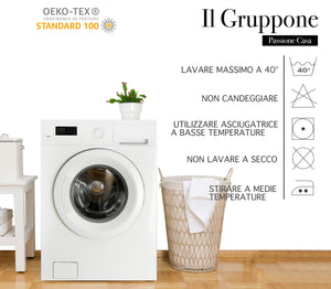 Completo letto matrimoniale a tinta unita set lenzuola Prodotto italiano 100% Cotone - Blu - Matrimoniale