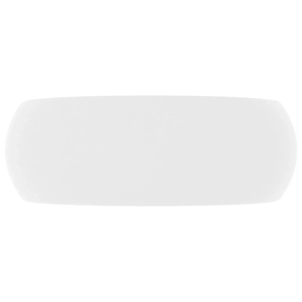 Lavabo da appoggio rotondo di lusso lavabo da bagno lavello da cucina guardaroba arredamento per la casa 40 x 15 cm ceramica bianca opaca 02_0002740