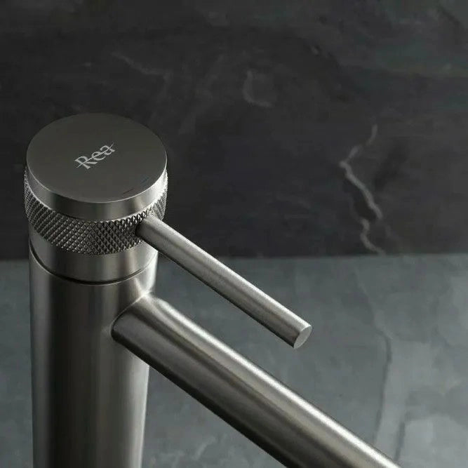Rubinetto Da Lavabo Rea Lungo Grip Gun Grey High