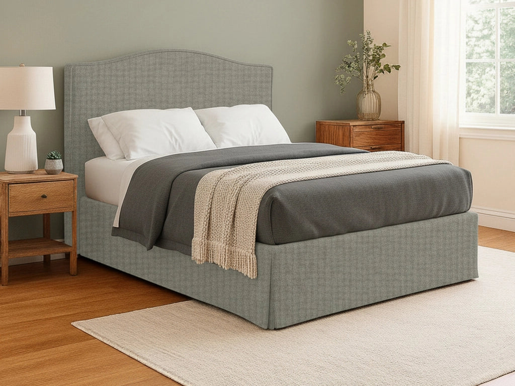 Bebington, Letto Matrimoniale Sfoderabile Made in Italy, Grigio
