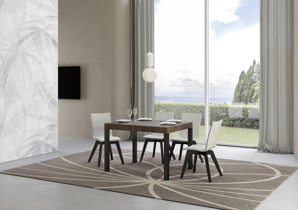 Tavolo Allungabile 120-204x80x77 cm Everyday Noce e Antracite