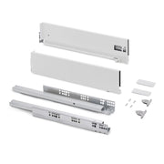 Cassetto esterno Vertex con regolazione 3D altezza 131mm, 40kg, profondità 350mm, Acciaio, Verniciato alluminio