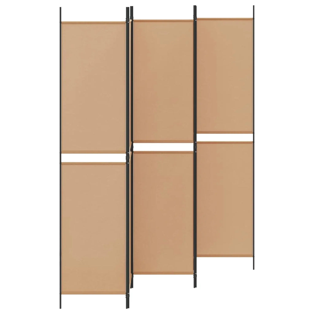 Pannello Separatore a 5 Pannelli Beige 250 x 220 cm Tessuto 42039225
