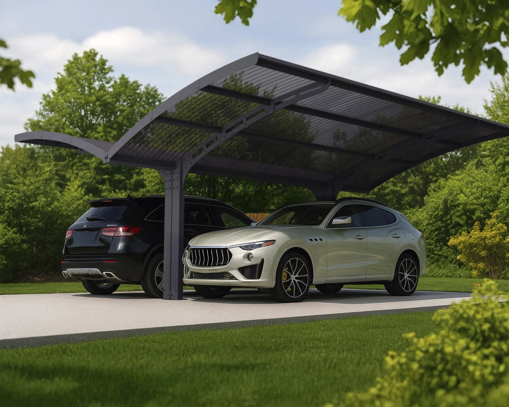 Carport Doppio in Alluminio Arizona Wave 6 X 5   m