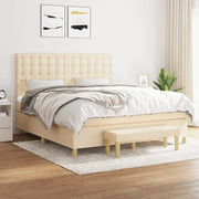 Giroletto a Molle con Materasso Crema 160x200 cm in Tessuto 3137490