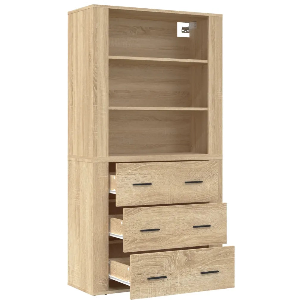 Credenza-Buffet-Armadio da cucina Rovere Sonoma in Legno Multistrato 141703