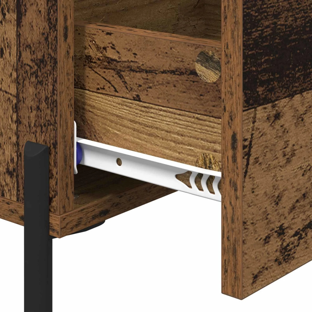 Armadio da Notte con cassetto Legno vecchio 40 x 40 x 66 cm 882125