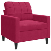 Poltrona | Sedia Relax Rosso Vino 60 cm Velluto