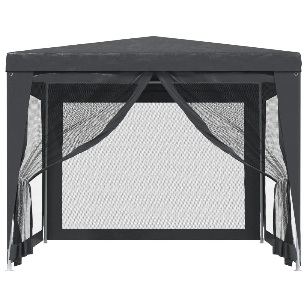 Tenda per Feste con 4 Pareti in Rete-Tenda da campeggio Antracite 3x3 m in HDPE