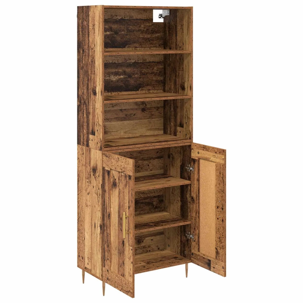 Credenza | Madia | Buffet da pranzo | Armadio da pranzo Legno vecchio 69,5 x 34 x 180 cm Legno multistrato