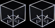 Vetrina quadrata per baseball - supporto per palle da baseball in acrilico - display per palle da baseball - trasparente - 2 pezzi