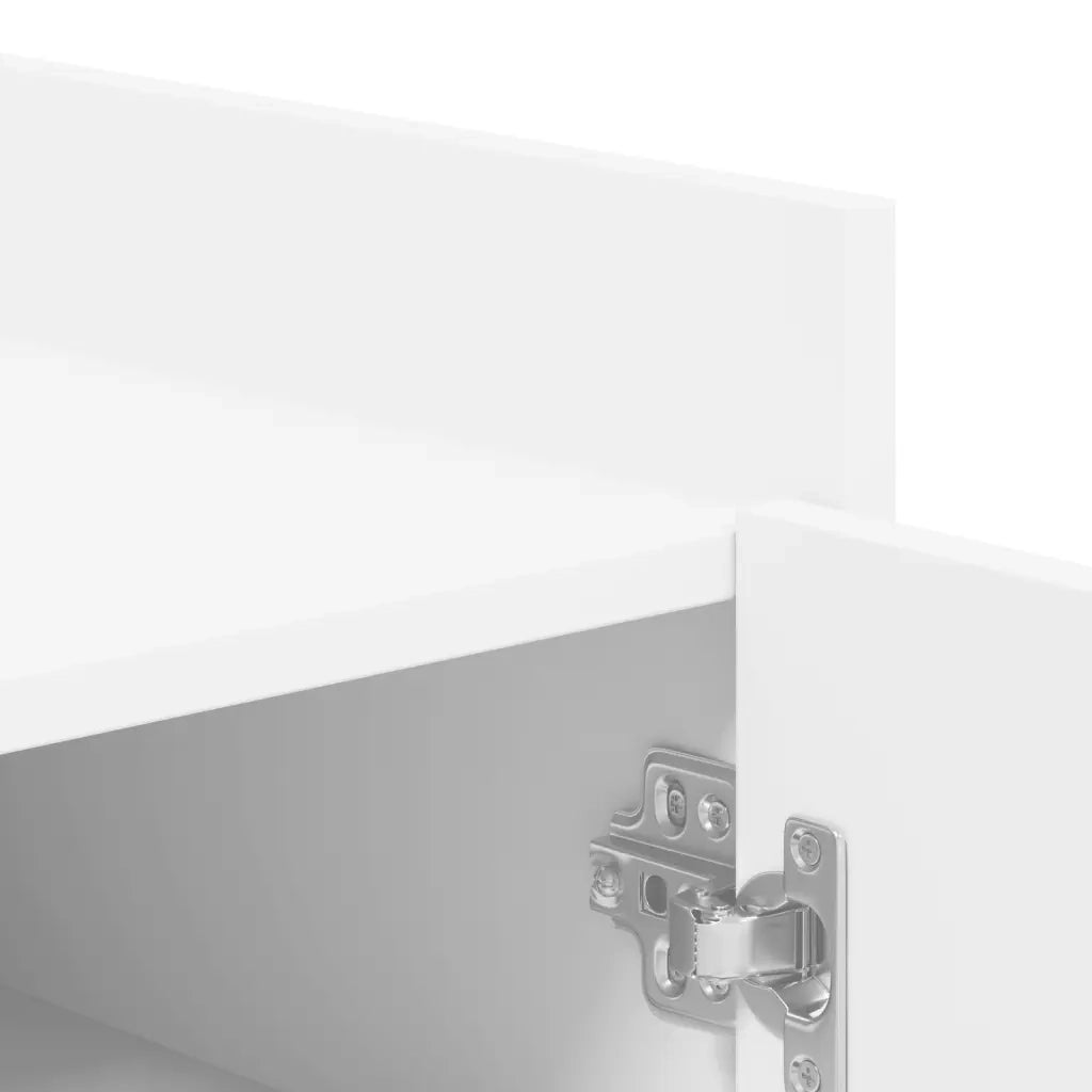 Scarpiera-Scaffale per scarpe Bianca 52x37,5x100 cm in Legno Multistrato 753812