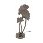 Lampada da tavolo Cosima in alluminio nero a forma di Ginkgo