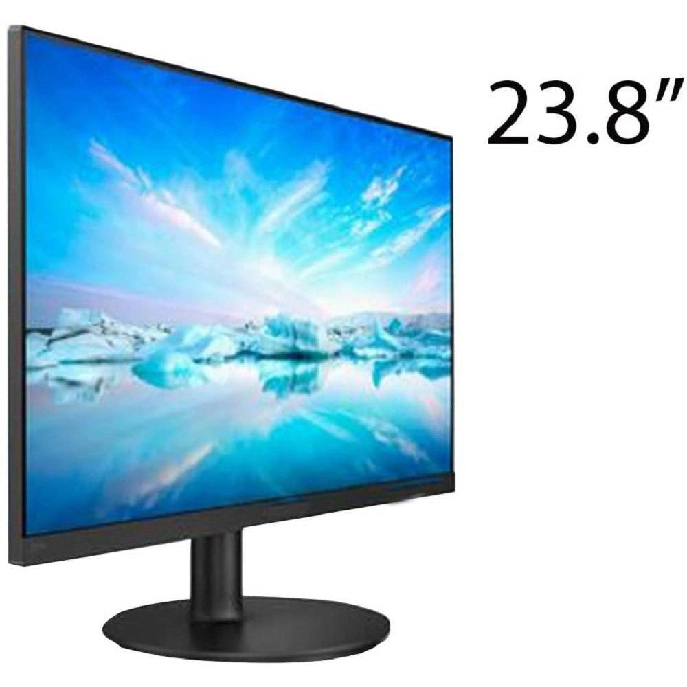 Trade Shop - Monitor 23.8" Pollici Desktop Display Slim Attacco Vga Hdmi Videosorveglianza Pc -