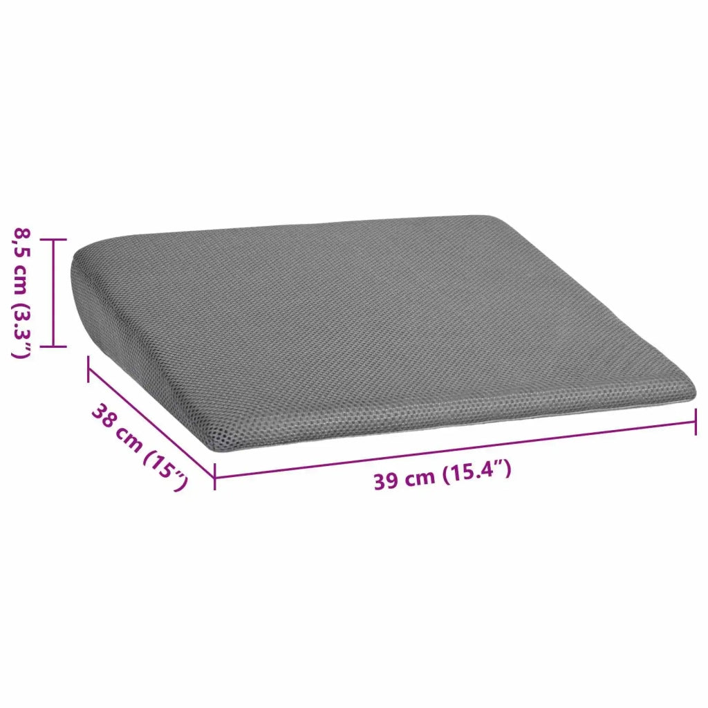 Cuscino per la seduta Grigio 39 x 38 x 8,5 cm Schiuma PU CFW2196142