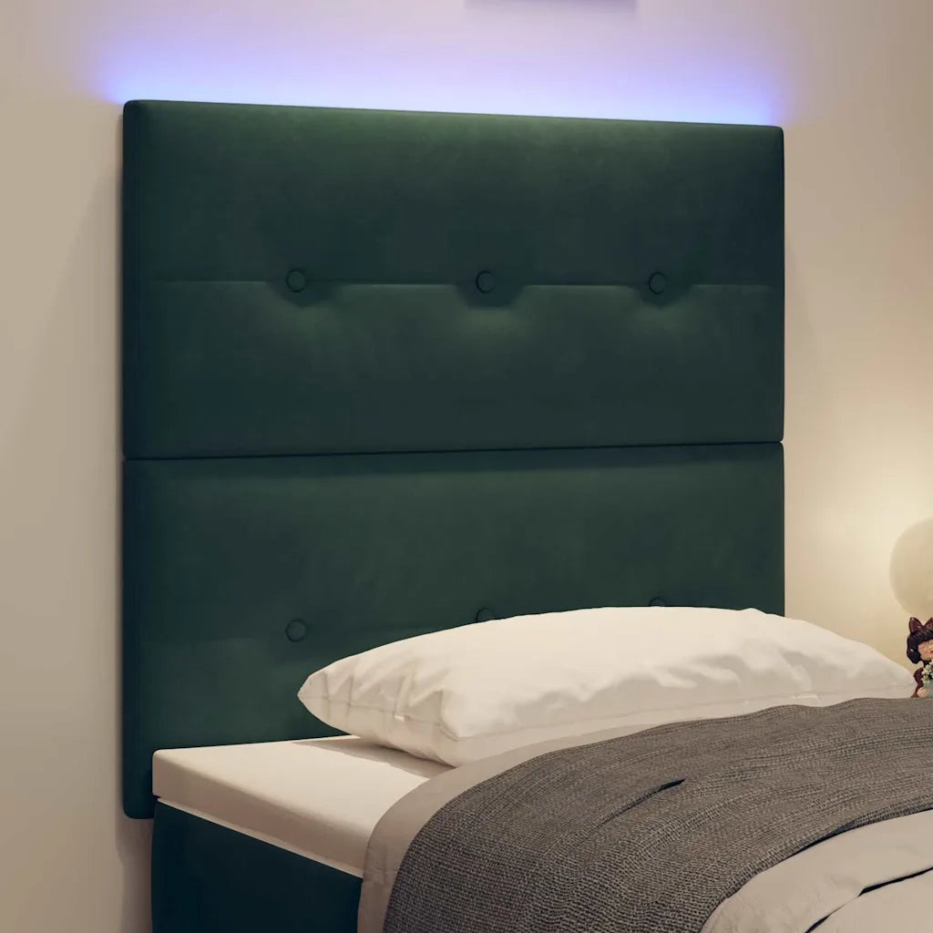 Testiera LED con strisce LED Verde 100 cm Velluto 3338420