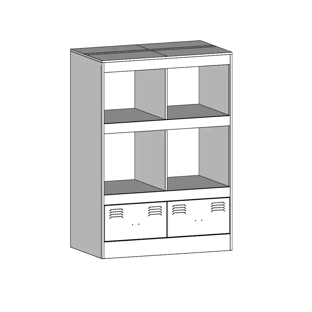 Credenza Bianca 67x39x95 cm in Acciaio 841804