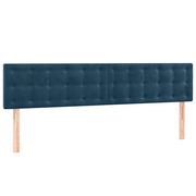 Testiera | Testata Blu Scuro 160x5x78/88 cm in Velluto