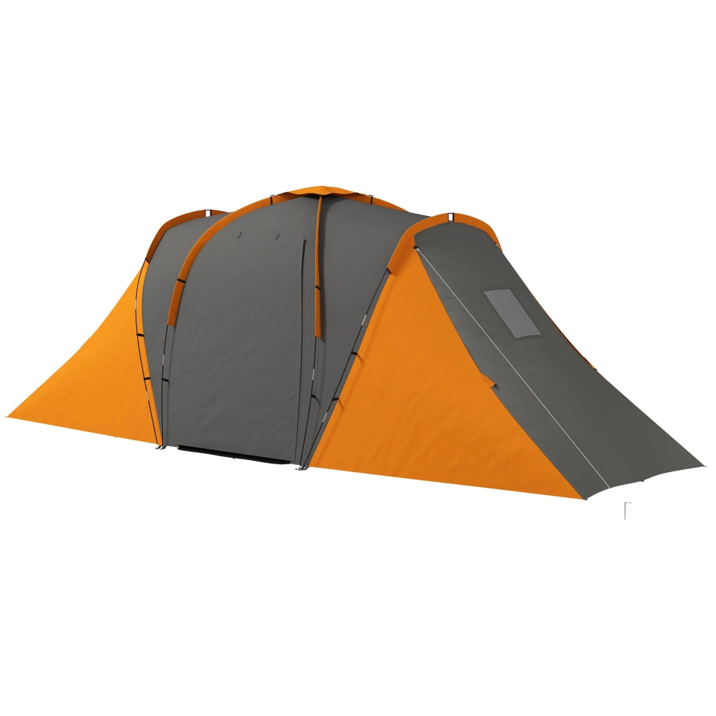 Tenda a Tunnel 4-6 Persone ¨C Xylo ¨C 2 Camere Soggiorno Impermeabile 2000mm Grigio Arancione