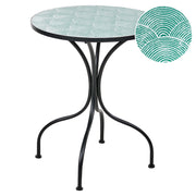 Tavolo da bistrot da giardino in metallo nero con struttura in ferro ø 60 cm Piano in stile vintage da esterno