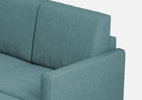 Divano 3 Posti con Pouf 198x155x85 cm Karay in Tessuto Petrolio