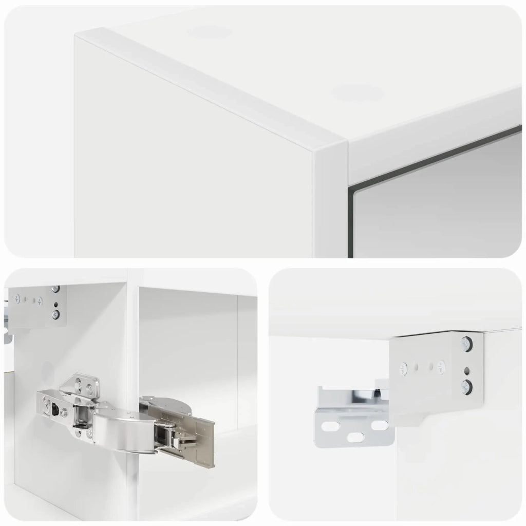 Mobiletto per specchio da bagno Bianco 43 x 16 x 62.5 cm