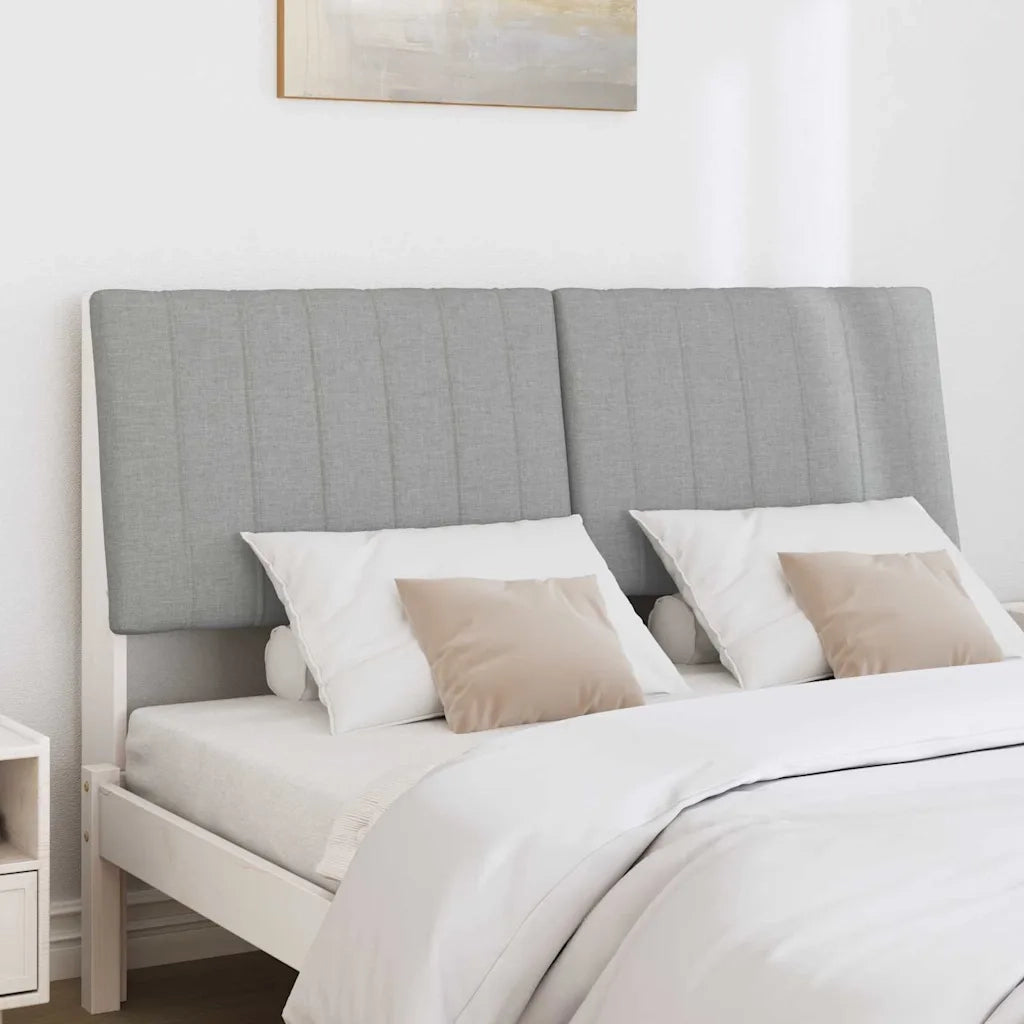 Testiera imbottita Grigio chiaro 135 cm Pino massello 879403