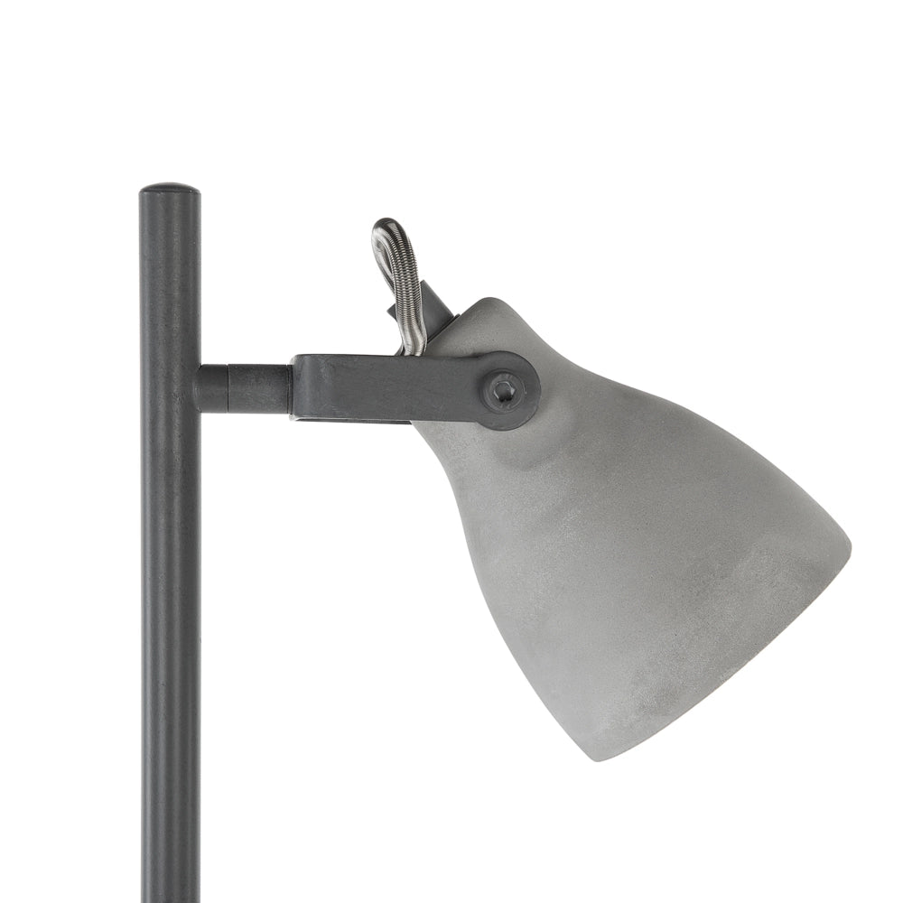 Lampada da Terra 3 Luci Grigio Cemento 165 cm Industriale stile moderno